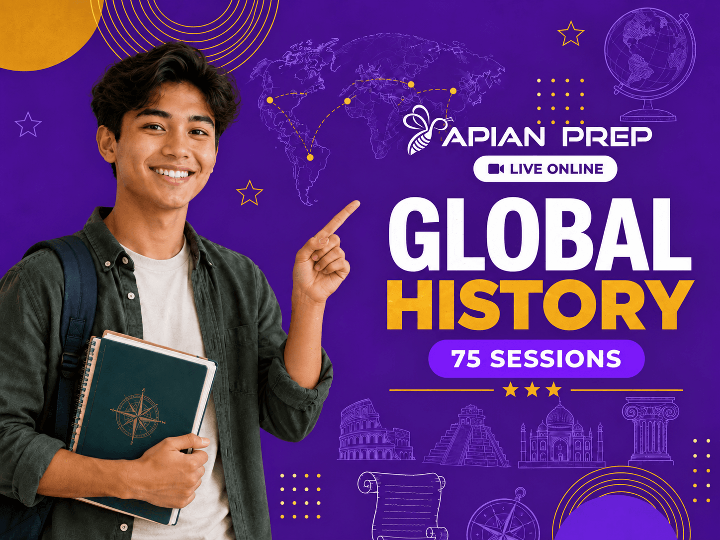 Global History — 75 Sessions - Live Online